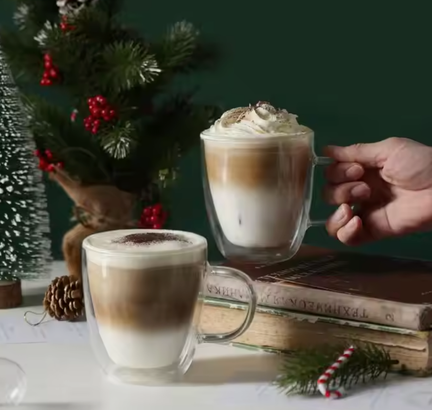 Andus Microwave-Safe Double Wall Tea Cup with Handle Type