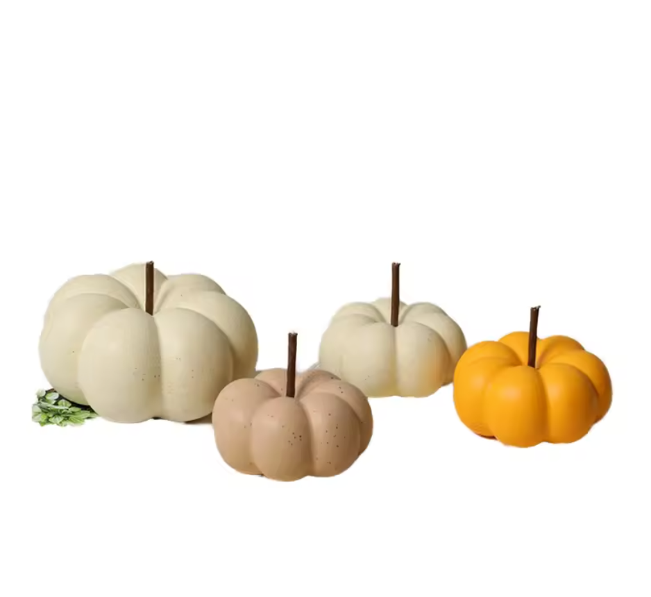 Andus Glazed Porcelain Pumpkin Figurine