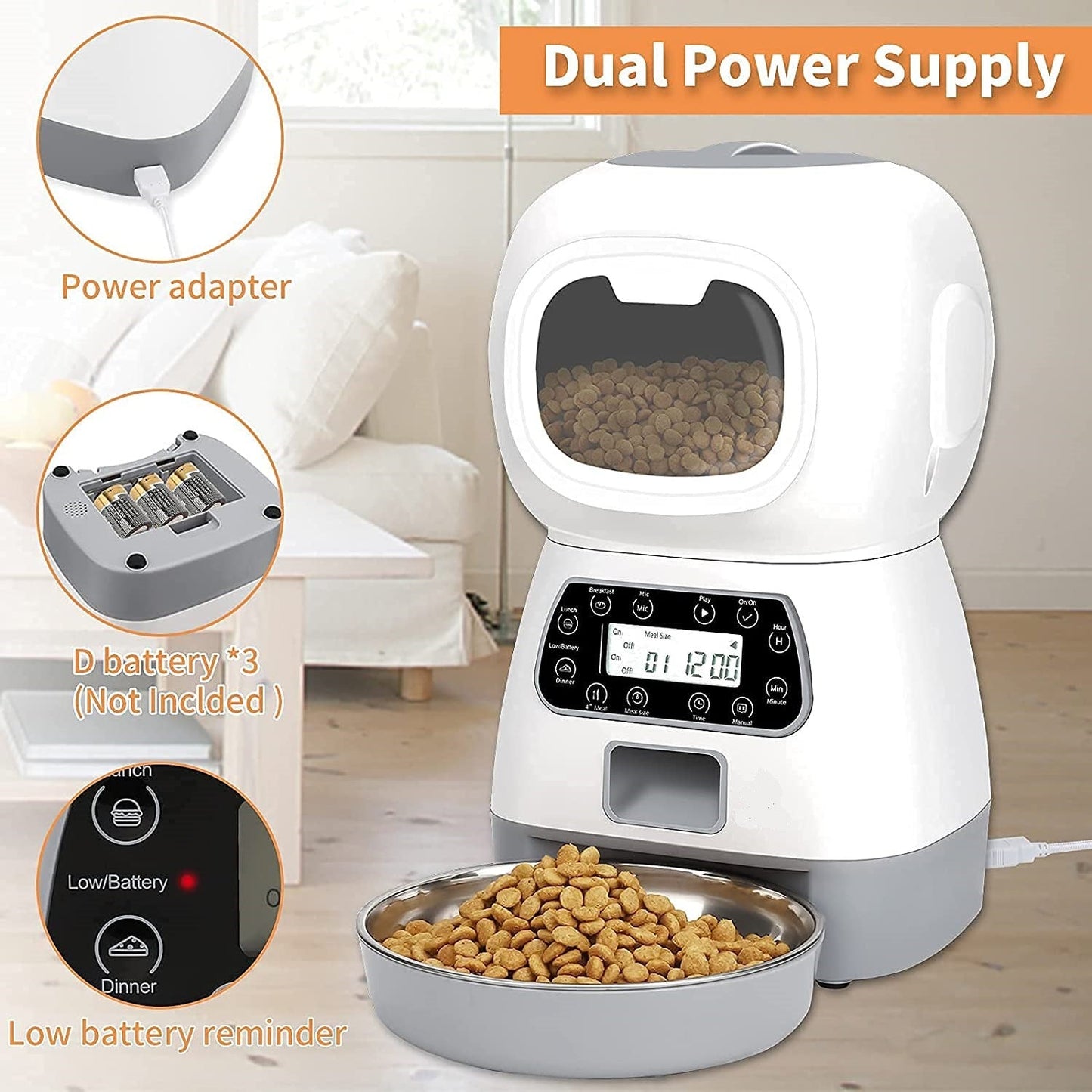 Pet Supplies Galore 3.5L Automatic Pet Feeder