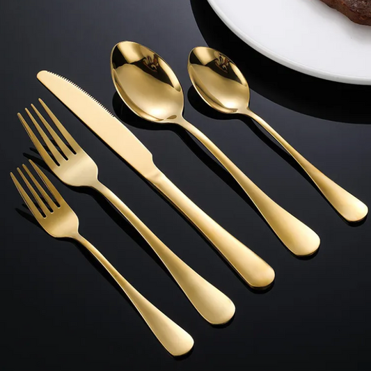 Andus Gold Fork Set Cutlery Stainless