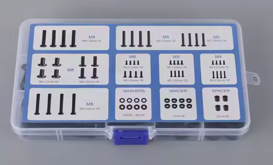 Andus Complete Steel Fastener Kit with Storage