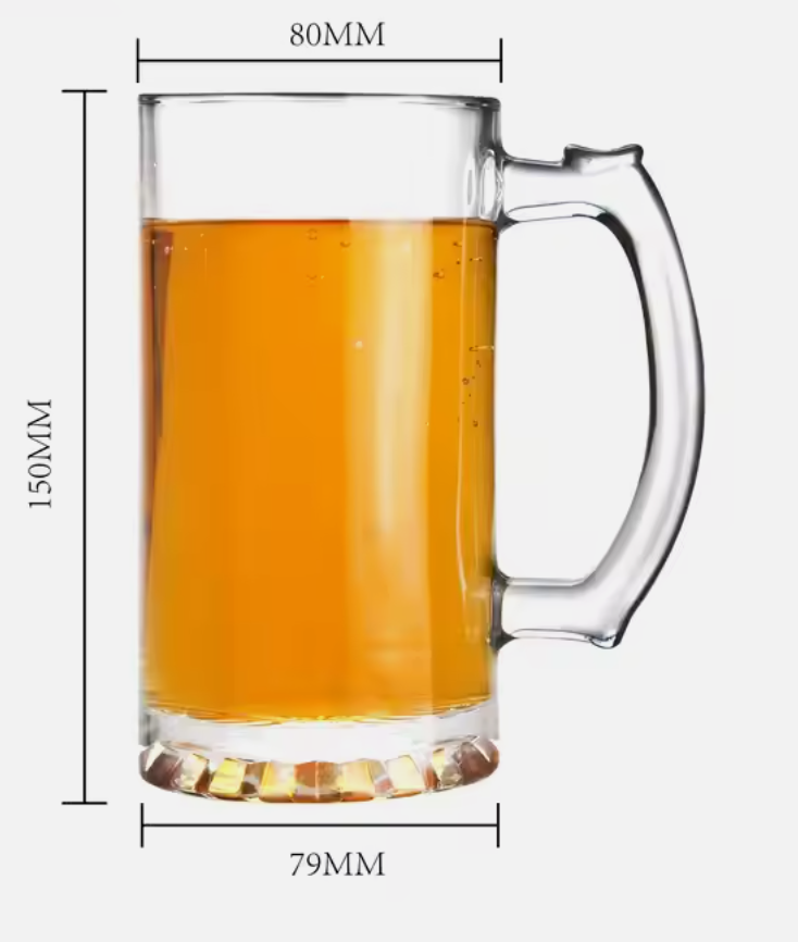 Andus Bulk Large Beer Mugs with Handle