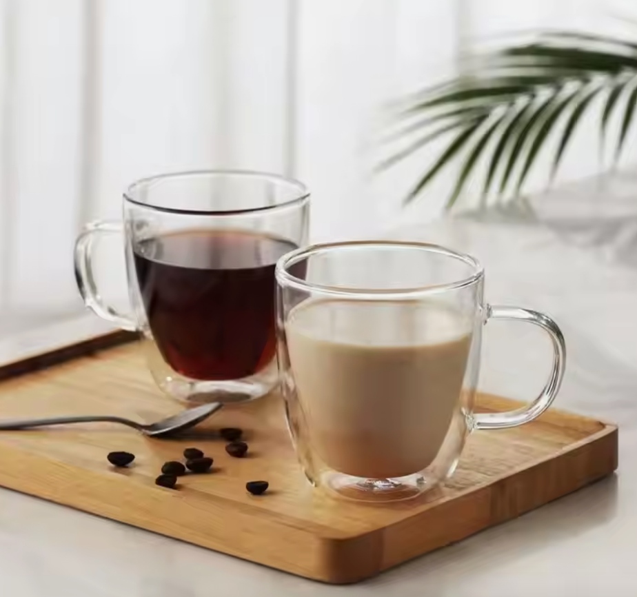 Andus Microwave-Safe Double Wall Tea Cup with Handle Type