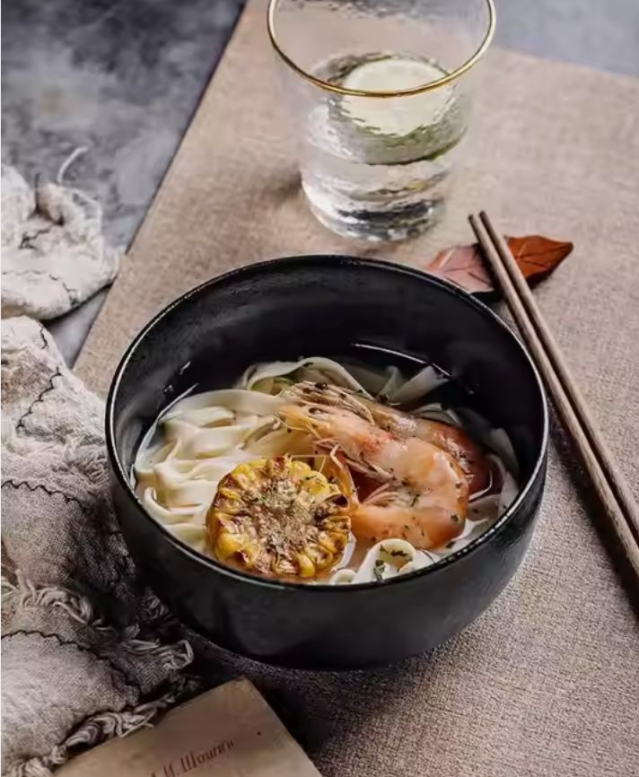 Andus Japanese Ceramic Ramen Bowl -Microwave & Dishwasher Safe