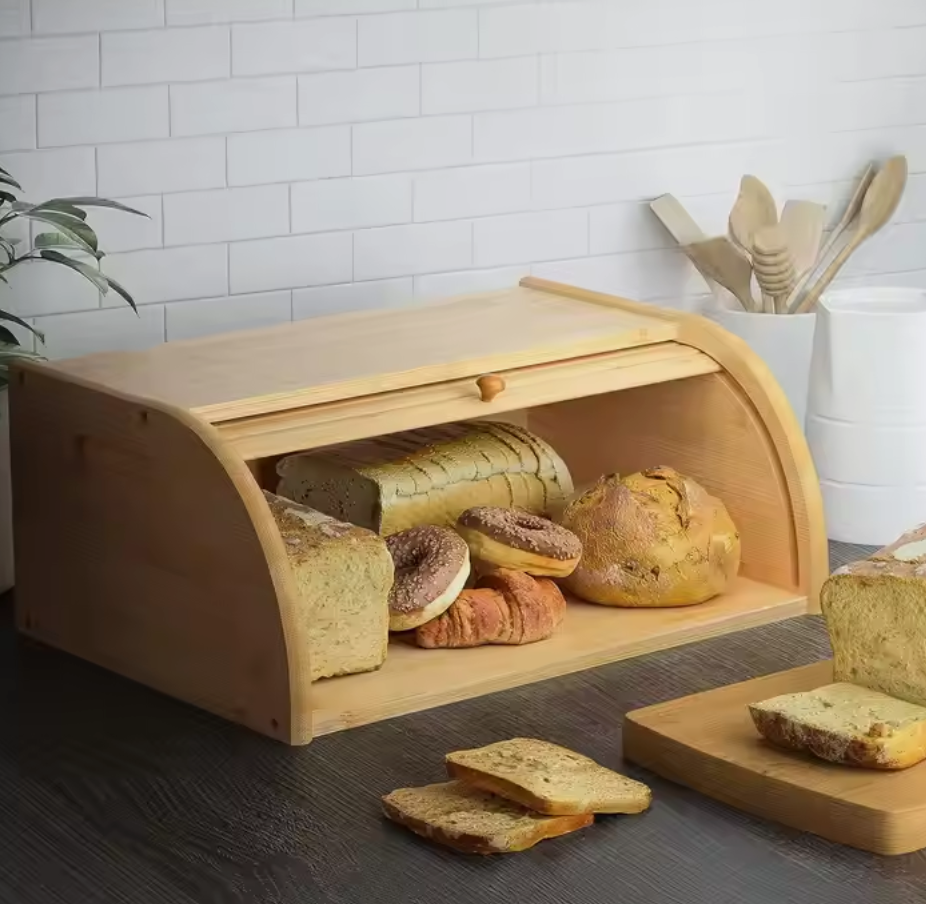 Andus Countertop Bamboo Bread Keeper