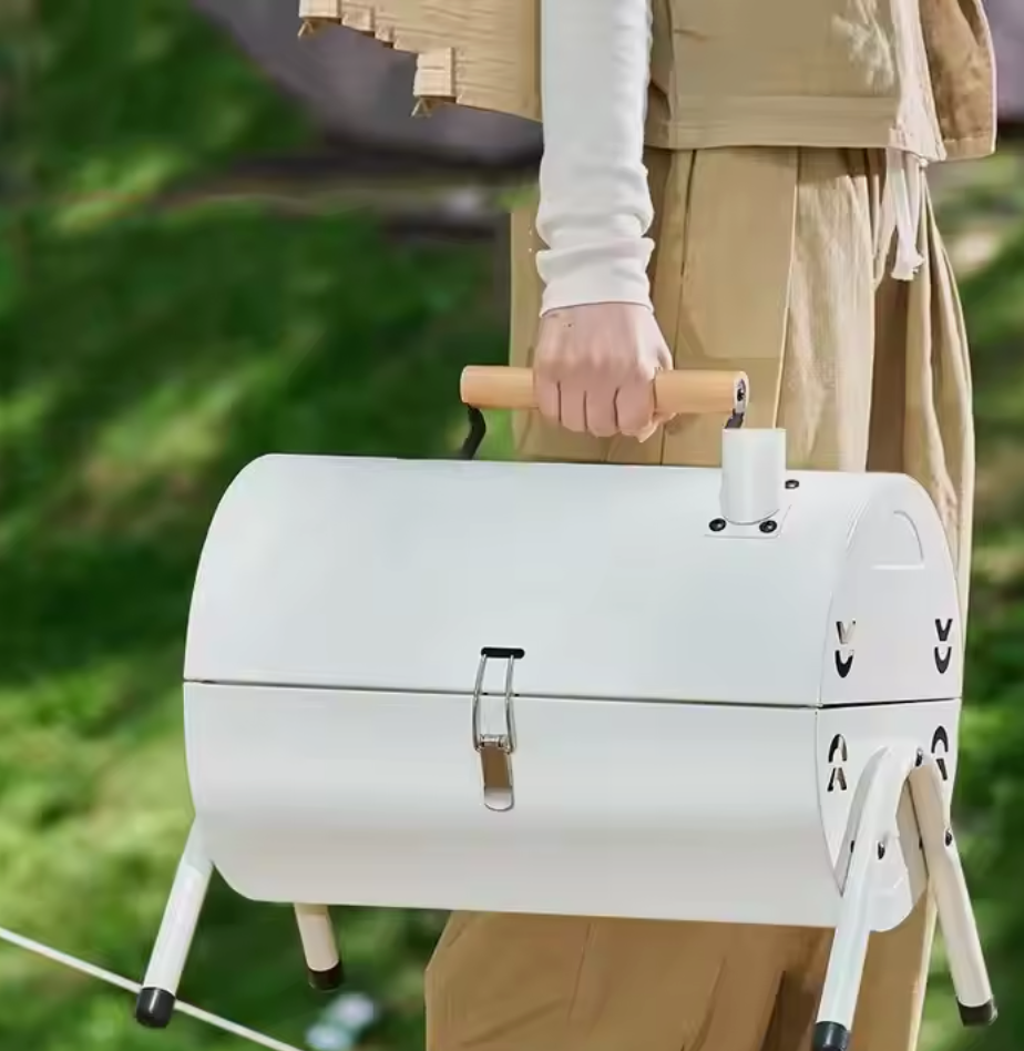 Andus Round Foldable BBQ Grill - Stainless Steel