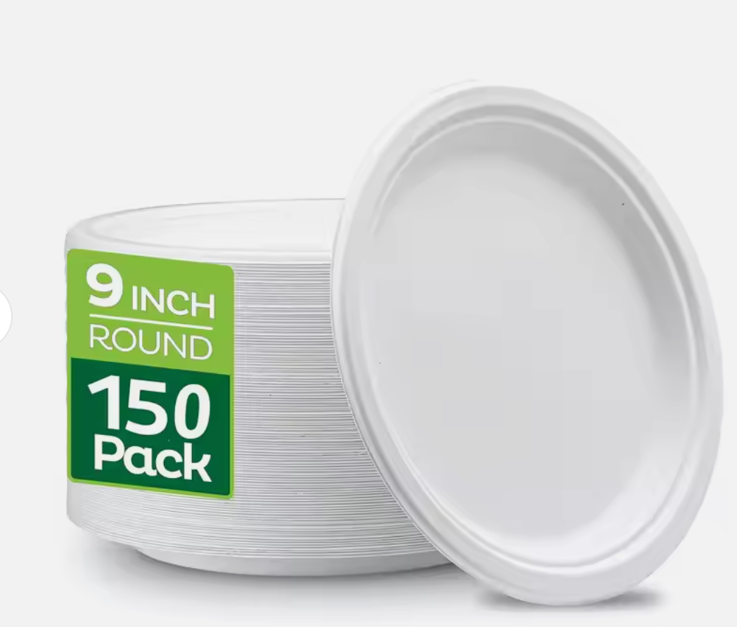 Andus Compostable Disposable Paper Plates