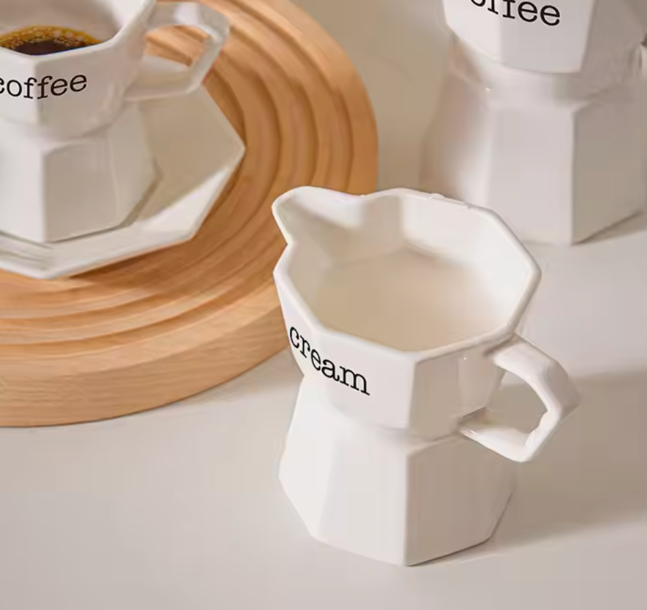 Andus European-Style Porcelain Tea Cup and Saucer Set