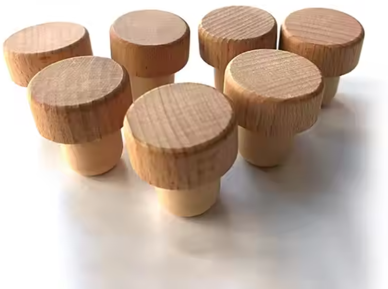 Andus Wooden Cap Natural Cork Stopper
