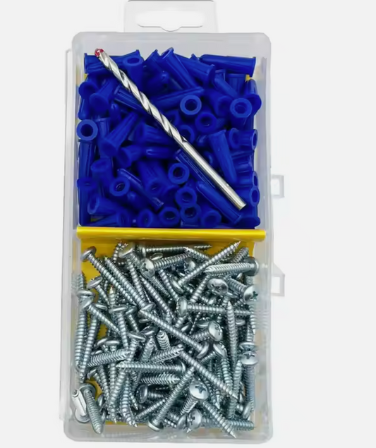Andus Blue Conical Anchor and Self Tapping Screw Hardware Kit Wall Anchors and Screws for Drywall