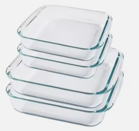 Angus Non stick square clear glass bakeware tray