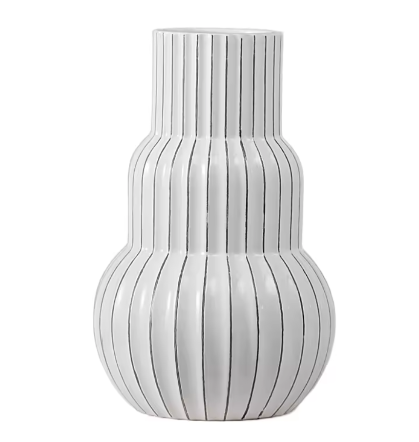 Andus Minimalist Style Floral Glazed Porcelain Vase