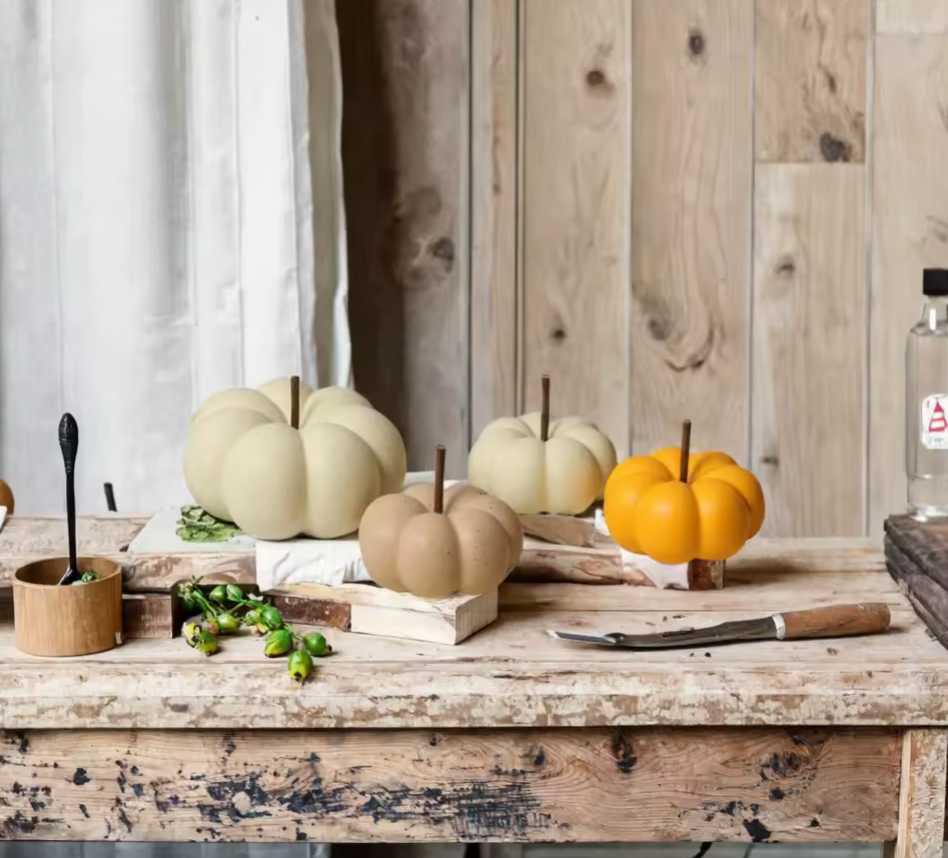 Andus Glazed Porcelain Pumpkin Figurine