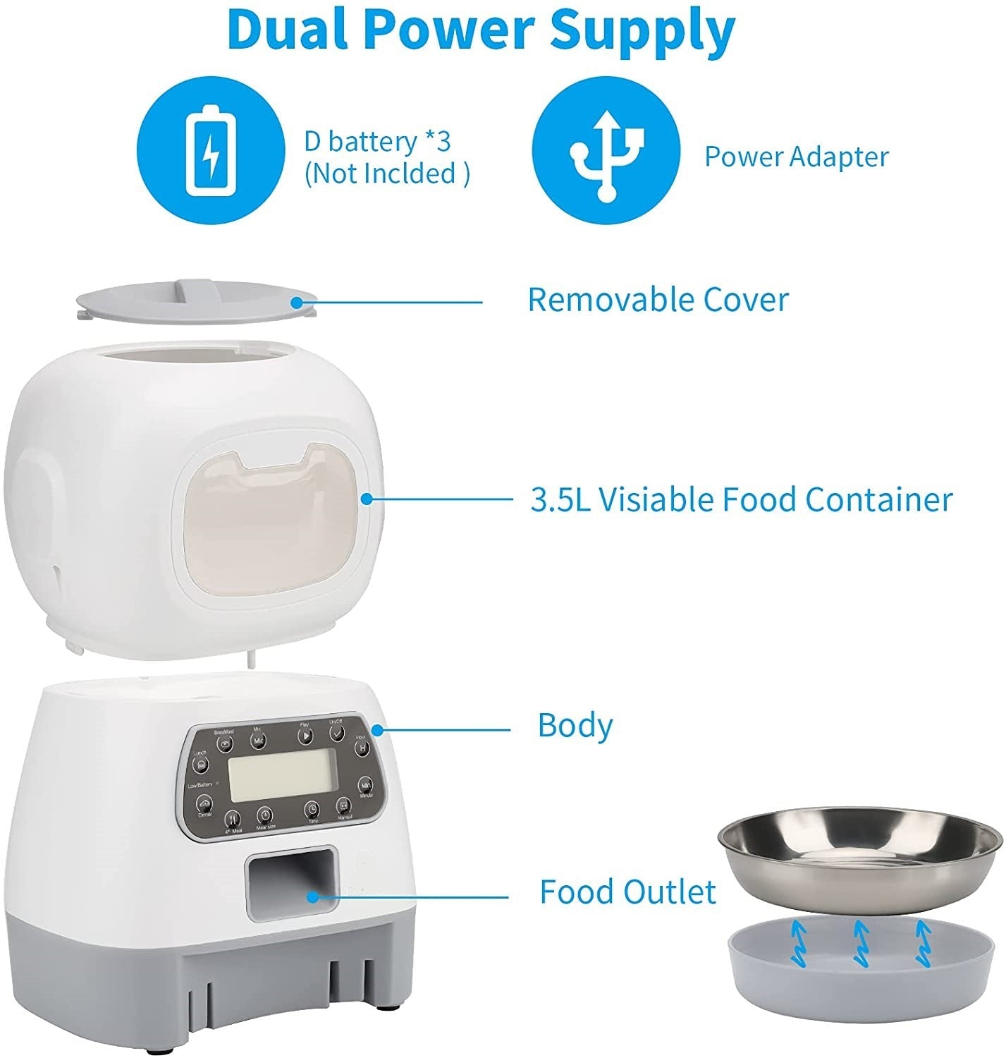 Pet Supplies Galore 3.5L Automatic Pet Feeder